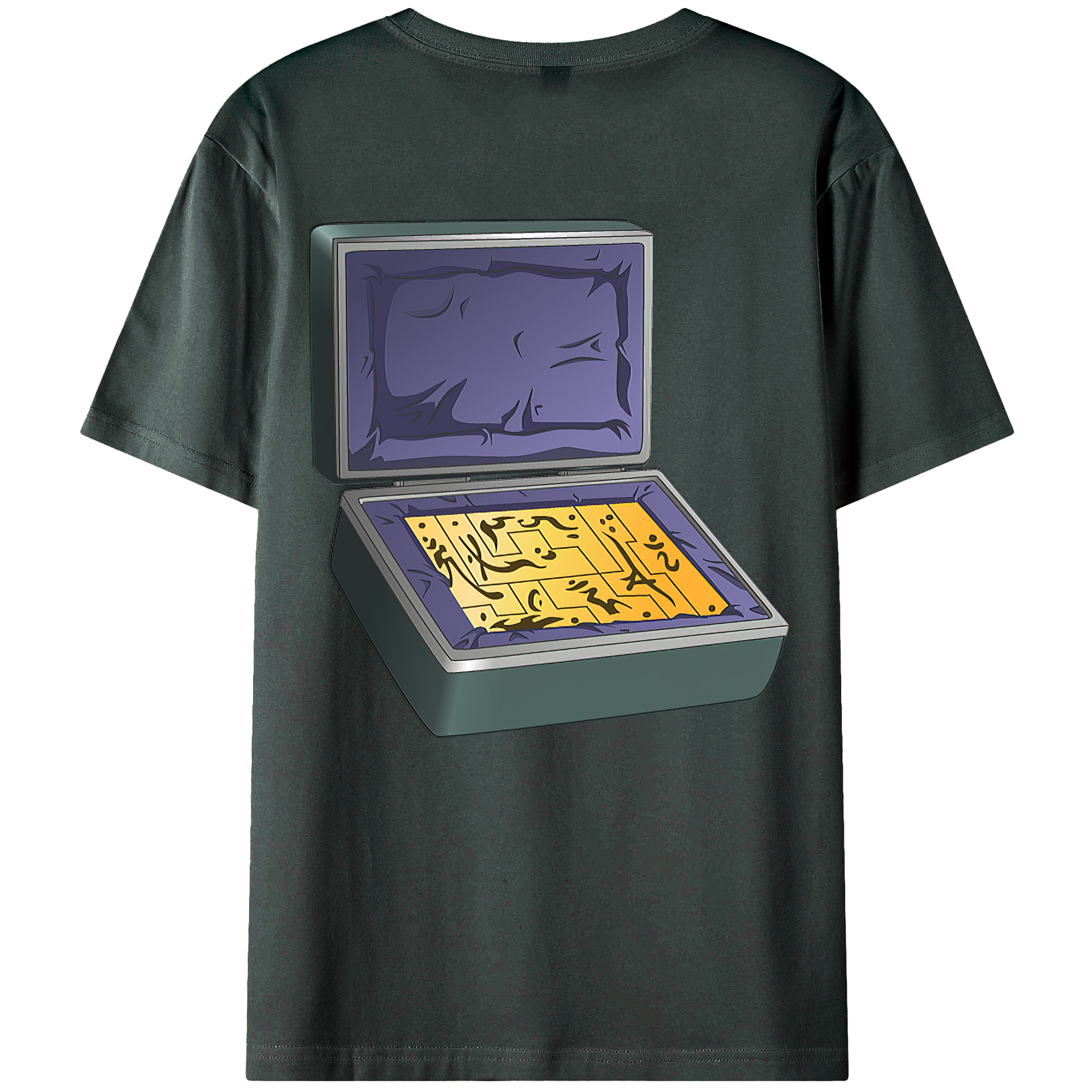 （画像用） 遊☆戯☆王 Yu-Gi-Oh! 綿100％ メンズ半袖Tシャツ（バックプリント） 通気性